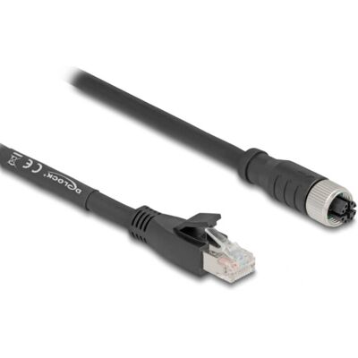 DeLOCK 80590 Netzwerkkabel - 2m, Cat5e, S/FTP, M12 auf RJ45, Schwarz DeLOCK 80590 Netzwerkkabel - 2m, Cat5e, S/FTP, M12 auf RJ45, Schwarz