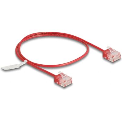 DeLock Netzwerkkabel 80801 - Cat6 U/UTP Ultra Slim 0,5m - Rot DeLock Netzwerkkabel 80801 - Cat6 U/UTP Ultra Slim 0,5m - Rot