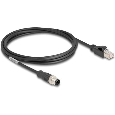 Câble Ethernet M12 à RJ45 2m - Cordon réseau blindé industriel - Publicité Câble Ethernet M12 à RJ45 2m - Cordon réseau blindé industriel - Publicité