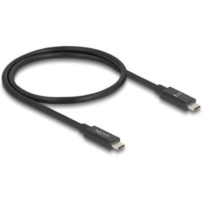 Cable USB4 Gen 4x2 DeLOCK - 0,5m - Negro - Soporta 80 Gbps, 16K 60Hz, 8K 120Hz, 240W Cable USB4 Gen 4x2 DeLOCK - 0,5m - Negro - Soporta 80 Gbps, 16K 60Hz, 8K 120Hz, 240W