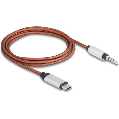 DeLOCK 81288 USB AUX Kabel - Orange, Silber - USB Typ-C zu 3,5 mm DeLOCK 81288 USB AUX Kabel - Orange, Silber - USB Typ-C zu 3,5 mm