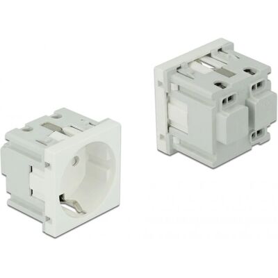 DeLOCK 81320 Steckdose - Erdung, Easy 45, Weiß DeLOCK 81320 Steckdose - Erdung, Easy 45, Weiß