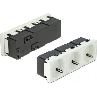 Delock Easy 45 Steckdose - 3 Anschlüsse, Typ F, Mit Schloss, 250V, 16A Delock Easy 45 Steckdose - 3 Anschlüsse, Typ F, Mit Schloss, 250V, 16A