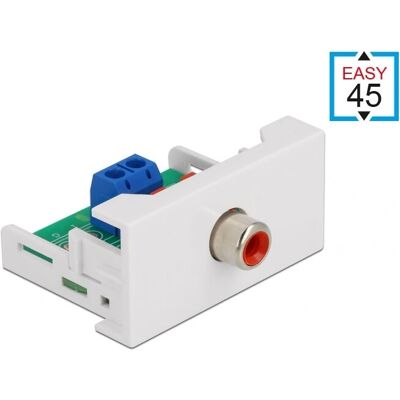 DeLock Easy 45 Modul Cinch Buchse - Weiß - Kabelverbinder DeLock Easy 45 Modul Cinch Buchse - Weiß - Kabelverbinder