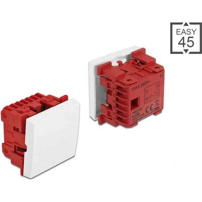 Delock Easy 45 - Druckschalter - 1-polig, 250V - Weiß Delock Easy 45 - Druckschalter - 1-polig, 250V - Weiß