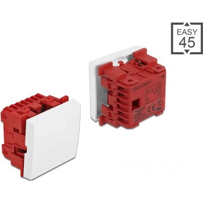 Interrupteur Easy 45 Delock - 1P, Blanc - Publicité Interrupteur Easy 45 Delock - 1P, Blanc - Publicité
