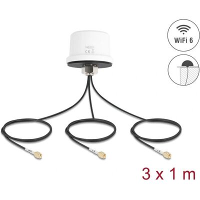 DeLOCK 81472 Hálózati antenna - WiFi 6 duál sáv MIMO 2x SMA DeLOCK 81472 Hálózati antenna - WiFi 6 duál sáv MIMO 2x SMA