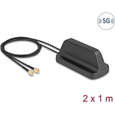 DeLOCK 81485 Network Antenna - Omni-directional, 2x SMA, 3 dBi DeLOCK 81485 Network Antenna - Omni-directional, 2x SMA, 3 dBi
