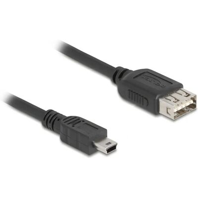 DeLOCK 81523 USB-Kabel - USB 2.0, 0,5 m, Mini-B auf USB A, Schwarz DeLOCK 81523 USB-Kabel - USB 2.0, 0,5 m, Mini-B auf USB A, Schwarz