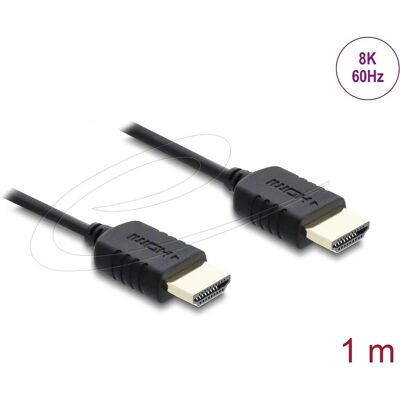 DeLOCK 81681 HDMI Kabel - 1m - Schwarz - 8K, Dynamic HDR, eARC DeLOCK 81681 HDMI Kabel - 1m - Schwarz - 8K, Dynamic HDR, eARC
