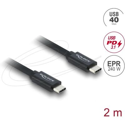 Delock USB 4 Gen 3x2 Koaxial 40Gbps USB-C Kabel Delock USB 4 Gen 3x2 Koaxial 40Gbps USB-C Kabel
