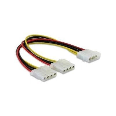 Delock Y-Kabel Stromversorgung - 2x 4-polig Molex - 11cm Delock Y-Kabel Stromversorgung - 2x 4-polig Molex - 11cm