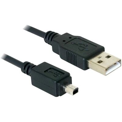 Cavo USB DeLOCK - 1,5 m, USB-A a USB-B Mini, Nero Cavo USB DeLOCK - 1,5 m, USB-A a USB-B Mini, Nero