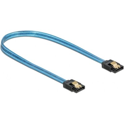 DeLOCK 82130 SATA-Kabel 0,5 m UV-Leuchteffekt - SATA zu SATA - Blau DeLOCK 82130 SATA-Kabel 0,5 m UV-Leuchteffekt - SATA zu SATA - Blau