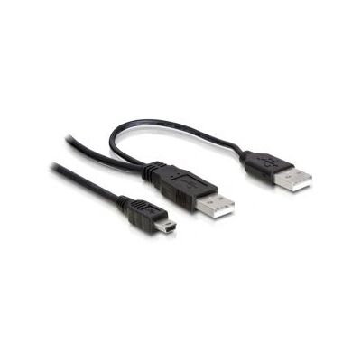 DeLOCK 2x USB2.0-A männlich / USB Mini-5-polig Kabel 1m - USB Verlängerungskabel DeLOCK 2x USB2.0-A männlich / USB Mini-5-polig Kabel 1m - USB Verlängerungskabel