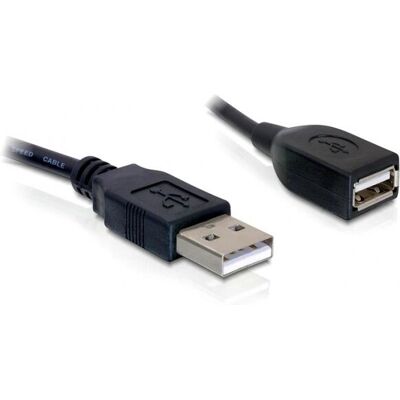 DeLOCK USB 2.0 Hosszabbító kábel - 15cm - Fekete DeLOCK USB 2.0 Hosszabbító kábel - 15cm - Fekete