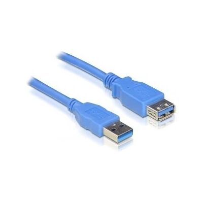 Delock USB-kabel - 2m, Blå, USB 3.0 A Han till Hona Delock USB-kabel - 2m, Blå, USB 3.0 A Han till Hona