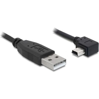 DeLOCK USB-Kabel - 0,5 m - Schwarz - USB 2.0-A auf Mini-USB B - Geknickt DeLOCK USB-Kabel - 0,5 m - Schwarz - USB 2.0-A auf Mini-USB B - Geknickt