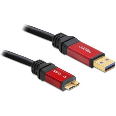 Delock USB 3.0 Kabel 1m Guld Kontakter USB-A Micro-B Delock USB 3.0 Kabel 1m Guld Kontakter USB-A Micro-B