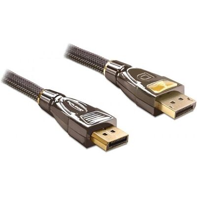 Kabel DisplayPort DeLOCK 82771 - 2m - Czarny/Brazowy Kabel DisplayPort DeLOCK 82771 - 2m - Czarny/Brazowy