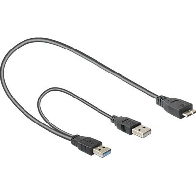 DeLOCK USB Kabel 0,2m USB 3.2 Gen 1 Micro-B Grau DeLOCK USB Kabel 0,2m USB 3.2 Gen 1 Micro-B Grau