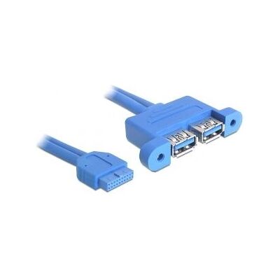 Delock USB-Kabel 0,45m Blau für interne & externe USB 3.0 Delock USB-Kabel 0,45m Blau für interne & externe USB 3.0