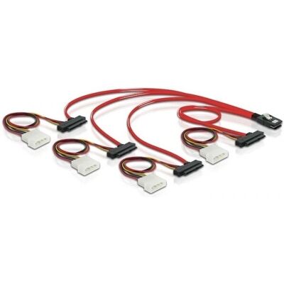 Delock Mini SAS till 4x SAS 29pin - 50cm Delock Mini SAS till 4x SAS 29pin - 50cm