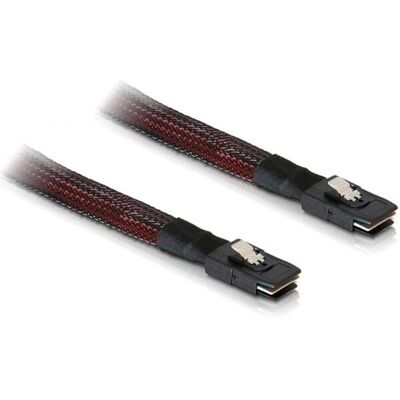 DeLOCK Mini SAS Kabel 0,1m Schwarz/Rot - SAS Kabel DeLOCK Mini SAS Kabel 0,1m Schwarz/Rot - SAS Kabel