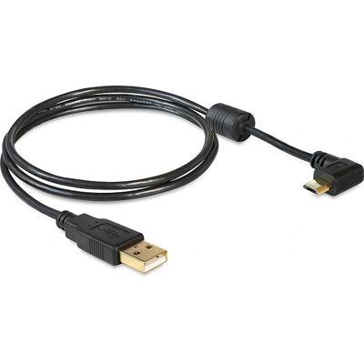 Delock USB-A és Micro-USB B kábel - 1m Fekete Delock USB-A és Micro-USB B kábel - 1m Fekete