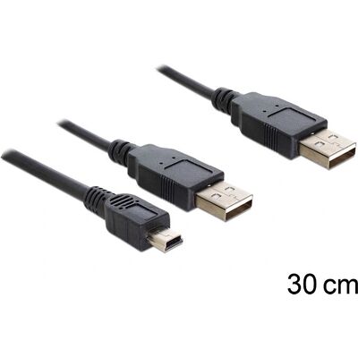 DeLOCK 83178 USB-Kabel - 0,3 m - USB 2.0 - Schwarz DeLOCK 83178 USB-Kabel - 0,3 m - USB 2.0 - Schwarz