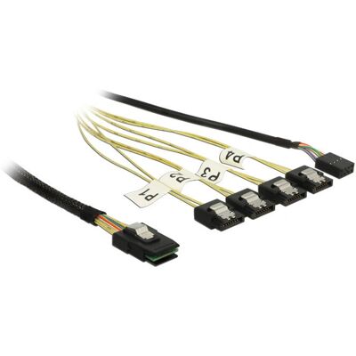DeLOCK Mini SAS SFF-8087 auf 4 SATA 7-polige Kabel - 1m DeLOCK Mini SAS SFF-8087 auf 4 SATA 7-polige Kabel - 1m