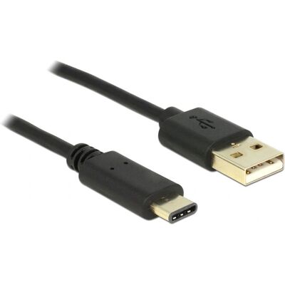 DeLOCK 2m USB-Kabel - USB A auf USB C - Schwarz DeLOCK 2m USB-Kabel - USB A auf USB C - Schwarz