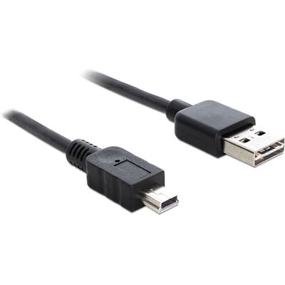 Delock USB-kabel - 3m, USB-A til Mini-B, Sort Delock USB-kabel - 3m, USB-A til Mini-B, Sort