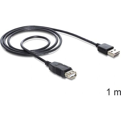 Delock USB 2.0 A - 1m Schwarz - Daten & Ladekabel Delock USB 2.0 A - 1m Schwarz - Daten & Ladekabel