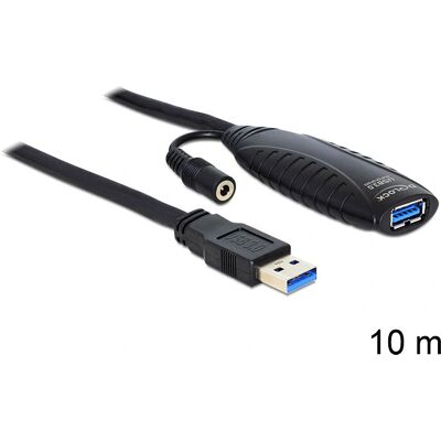 DeLOCK USB Kabel, Verlängerung - 10m USB 3.2 Gen 1 Schwarz DeLOCK USB Kabel, Verlängerung - 10m USB 3.2 Gen 1 Schwarz