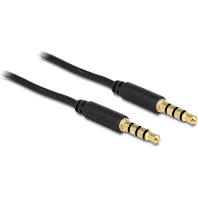 DeLOCK 2m 3,5mm Sztereó Hangkábel - Fekete DeLOCK 2m 3,5mm Sztereó Hangkábel - Fekete