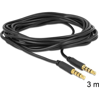 DeLOCK 3,5 mm - 3,5 mm, 3 m Audiokabel Schwarz DeLOCK 3,5 mm - 3,5 mm, 3 m Audiokabel Schwarz