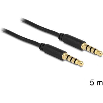 Câble audio DeLOCK 83438 - 5m, 3,5mm, Noir - Publicité Câble audio DeLOCK 83438 - 5m, 3,5mm, Noir - Publicité