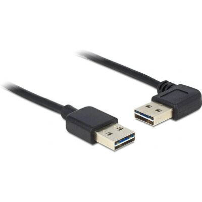 DeLOCK 1m USB 2.0 A to A 90° Kaapeli - Musta DeLOCK 1m USB 2.0 A to A 90° Kaapeli - Musta