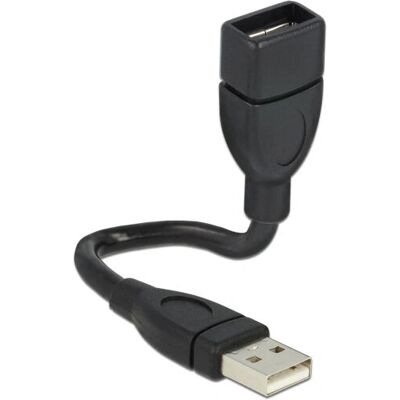 Delock USB Verlängerungskabel - 15cm - Schwarz - USB 2.0 Delock USB Verlängerungskabel - 15cm - Schwarz - USB 2.0