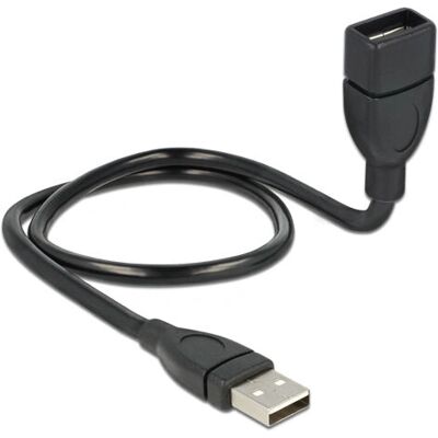 Delock USB-Kabel - Flexibel 0,5m - USB 2.0 Verlängerung Delock USB-Kabel - Flexibel 0,5m - USB 2.0 Verlängerung