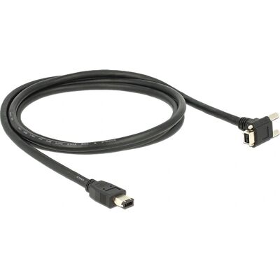 DeLOCK FireWire Kabel 2m - 6 auf 9 Pol - Schwarz DeLOCK FireWire Kabel 2m - 6 auf 9 Pol - Schwarz