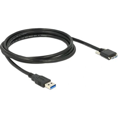 Cable USB 3.0 Micro-B 2m - Datos y Video - Negro Cable USB 3.0 Micro-B 2m - Datos y Video - Negro