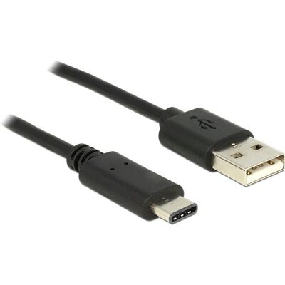 Delock USB-C zu USB-A Kabel - 1m Schwarz - USB 2.0 Delock USB-C zu USB-A Kabel - 1m Schwarz - USB 2.0
