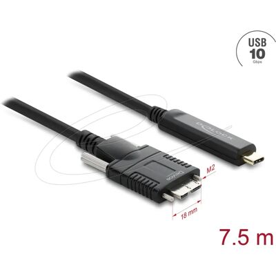 DeLOCK 83629 USB-Kabel - Aktives optisches 7,5 m Kabel - Schwarz DeLOCK 83629 USB-Kabel - Aktives optisches 7,5 m Kabel - Schwarz