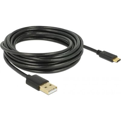 DeLOCK 83669 USB-kaapeli - 4m - Musta - USB 2.0 - Type A to Type C DeLOCK 83669 USB-kaapeli - 4m - Musta - USB 2.0 - Type A to Type C