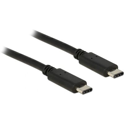 DeLOCK 0,5m USB C auf USB C Kabel - Schwarz - Datenübertragung DeLOCK 0,5m USB C auf USB C Kabel - Schwarz - Datenübertragung