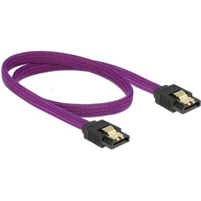 Delock 83691 SATA-Kabel - Lila - 50cm - Verriegelt - Unterstützt SATA 6 Gb/s Delock 83691 SATA-Kabel - Lila - 50cm - Verriegelt - Unterstützt SATA 6 Gb/s