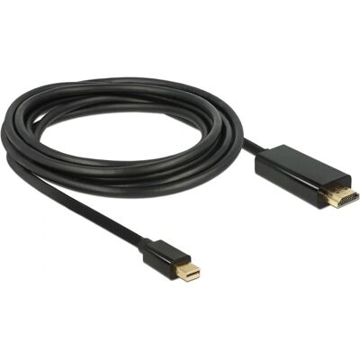 DeLOCK 83700 Video Kabel Adapter - 3m HDMI Mini DisplayPort Schwarz DeLOCK 83700 Video Kabel Adapter - 3m HDMI Mini DisplayPort Schwarz
