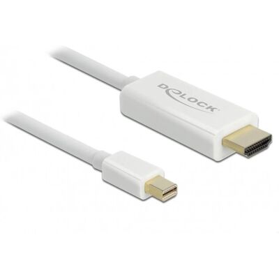 DeLOCK 83707 2m Mini DisplayPort HDMI Adapter Weiß - Videokabel DeLOCK 83707 2m Mini DisplayPort HDMI Adapter Weiß - Videokabel